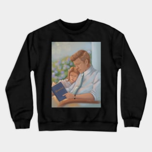 JFK and Caroline reading Crewneck Sweatshirt